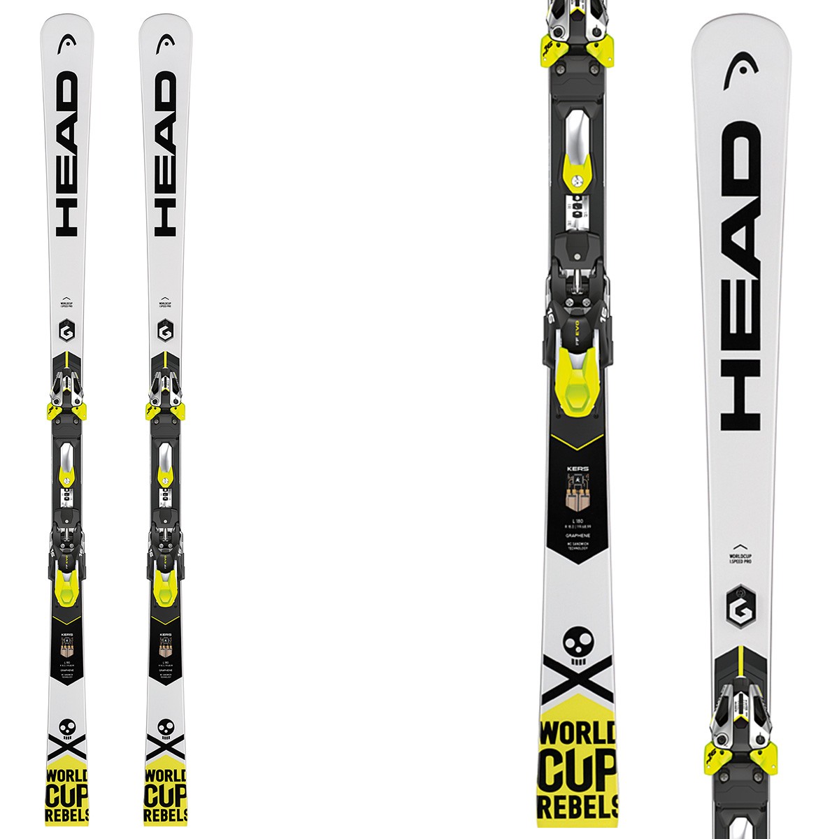 Ski Head WC Rebels iSpeed Pro + bindings Freeflex Race skis EN