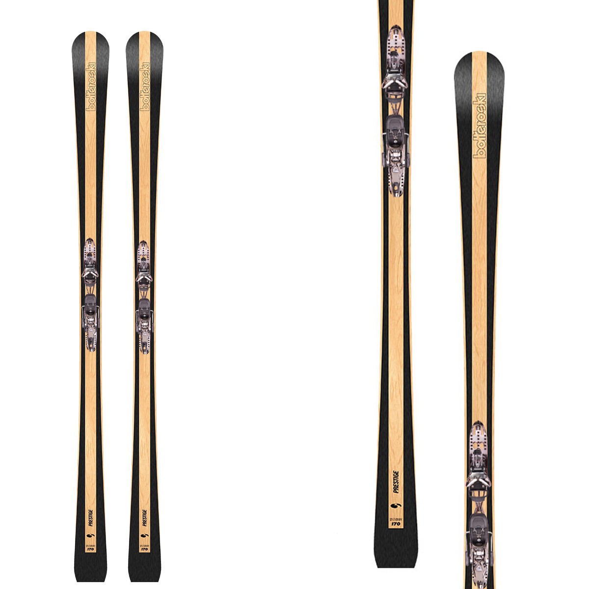 Bottero Ski Prestige skis with Vist X-Step plate and Vist VM412 bin... | EN