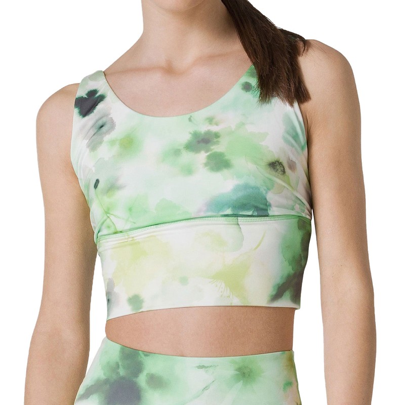 DEHA Deha Yoga top in printed recycled microfiber