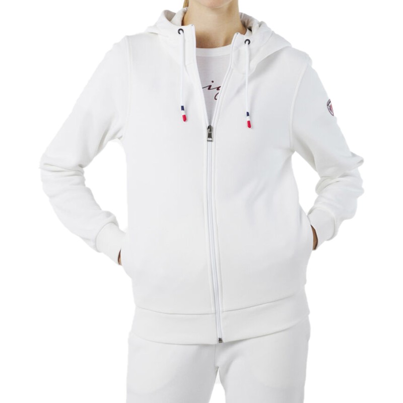 ROSSIGNOL Sudadera con capucha de algodón Rossignol Logo con cremallera completa W