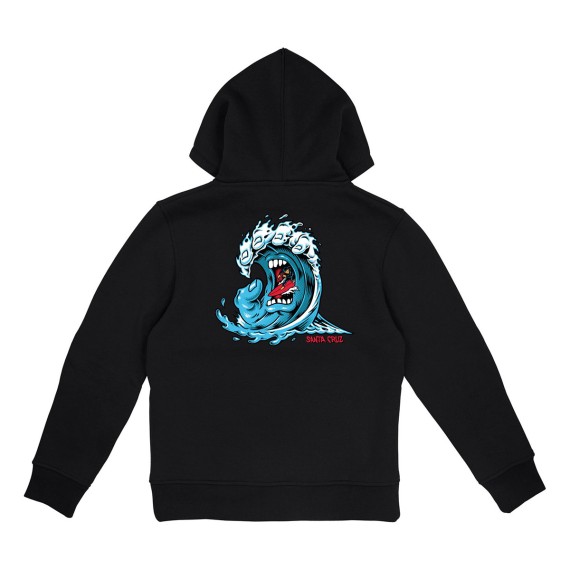 SANTA CRUZ Santa Cruz Screaming Wave Youth Black Hoodie