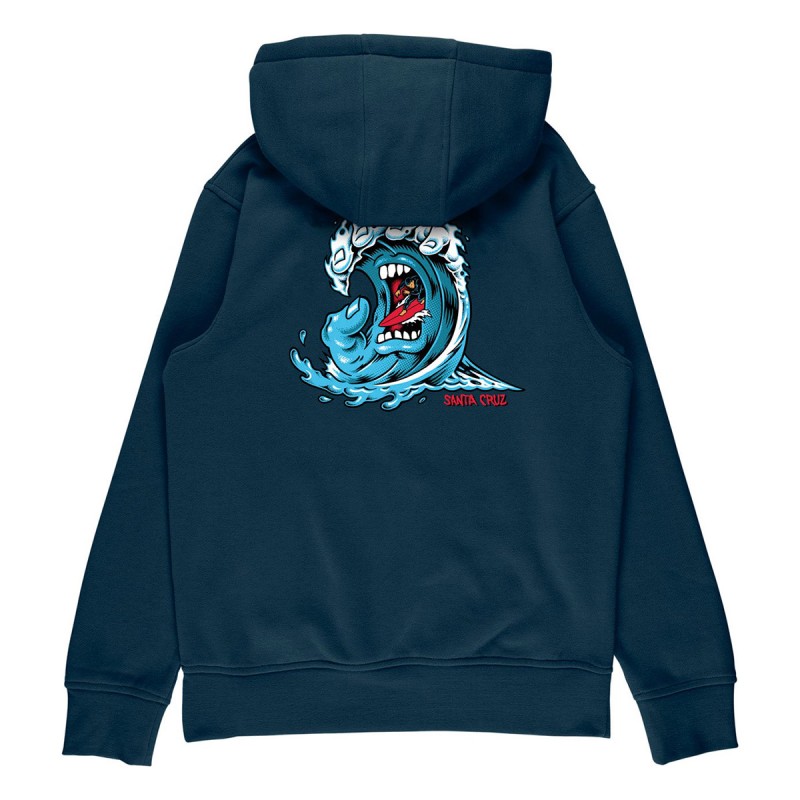 SANTA CRUZ Santa Cruz Screaming Wave Youth Tidal Teal Hoodie