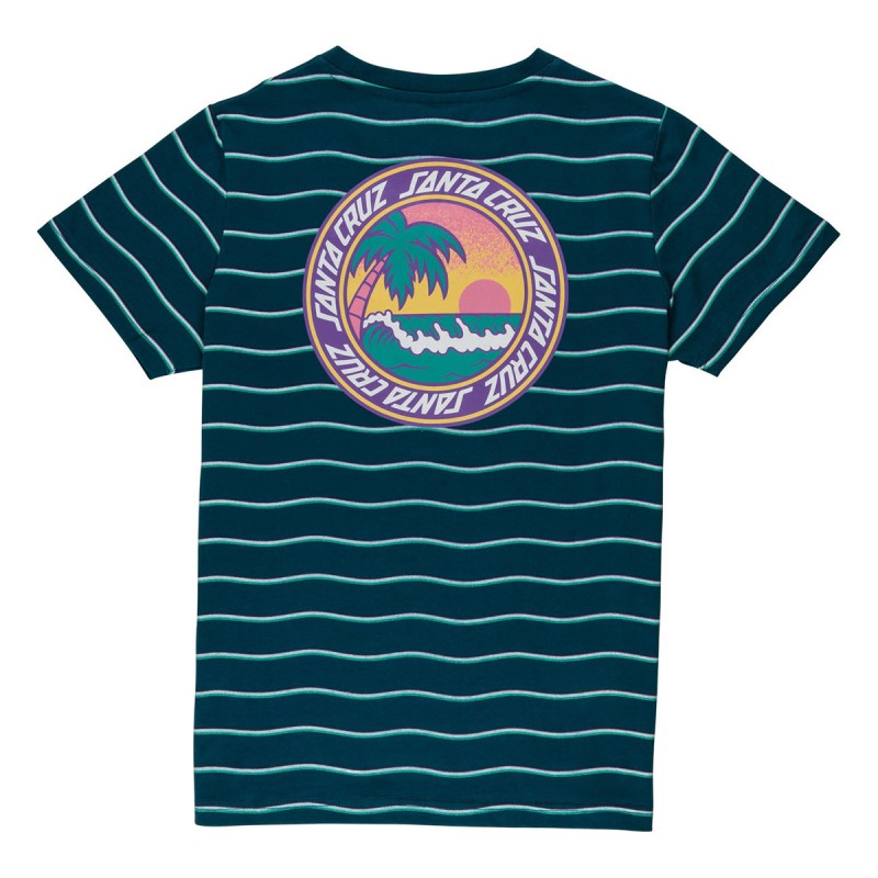 SANTA CRUZ Camiseta Santa Cruz Paradise Break Youth Custom Tidal Teal