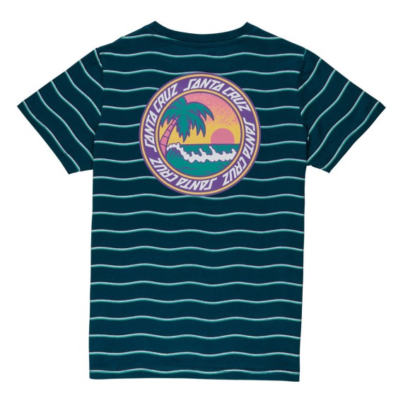 SANTA CRUZ T-shirt Santa Cruz Paradise Break Youth Custom Tidal Teal