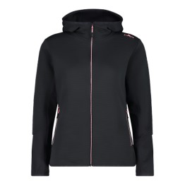 CMP CMP W Hooded Fleece with Embossed Tubular Knit
