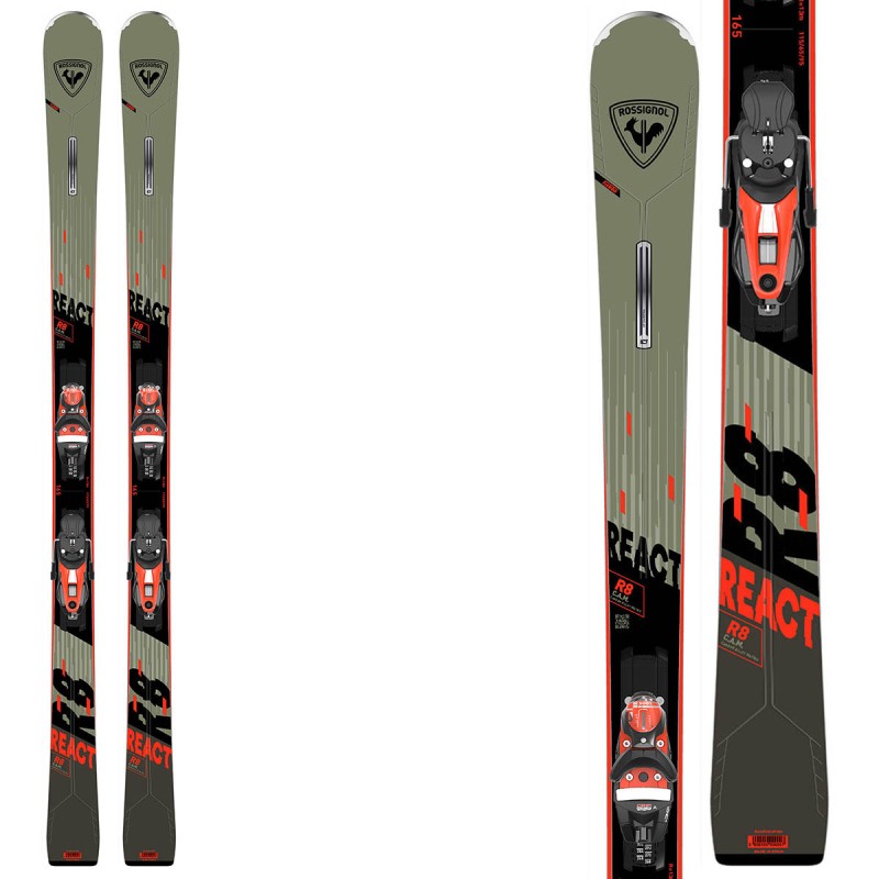 ROSSIGNOL Rossigno React 8 Skis with NX12 Konect bindings