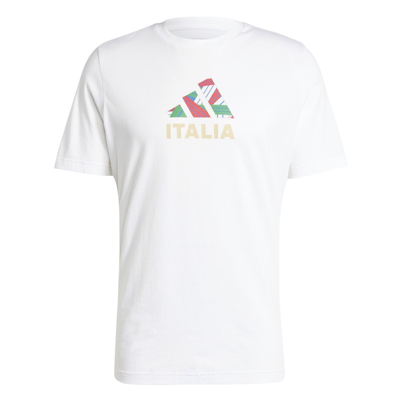 ADIDAS Adidas Italia Football Fan Graphic White T-shirt