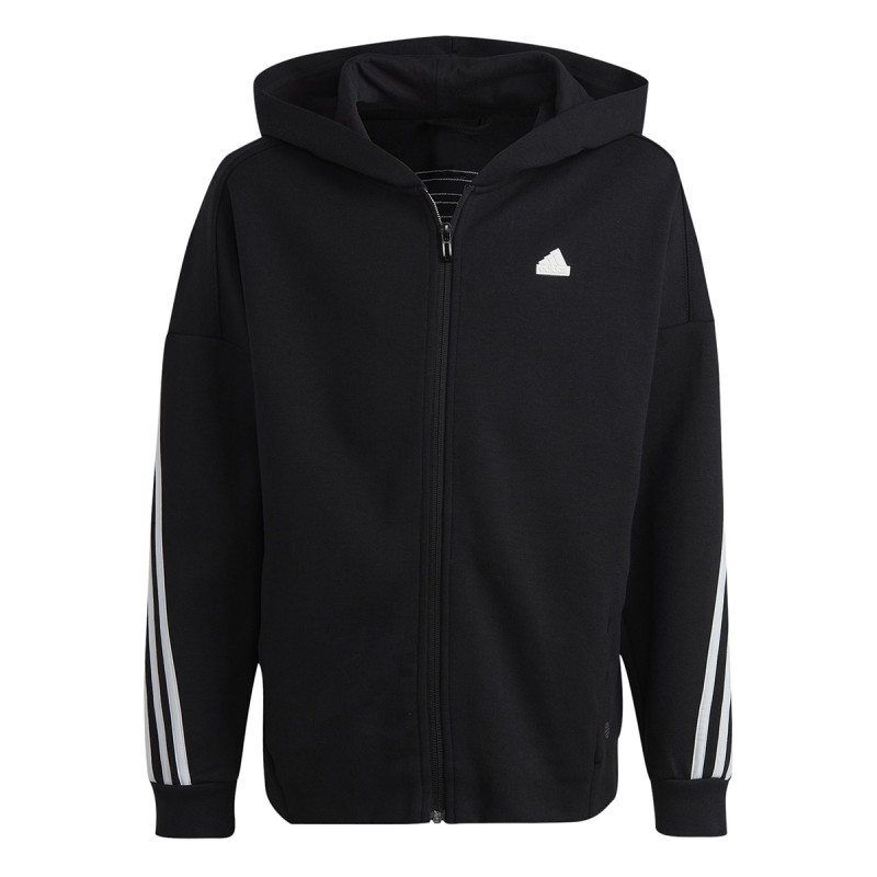 ADIDAS Adidas Future Icons 3-Stripes Full-Zip Junior Black Hoodie