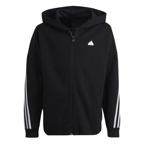 ADIDAS Felpa con cappuccio Adidas Future Icons 3-Stripes Full-Zip Junior Black