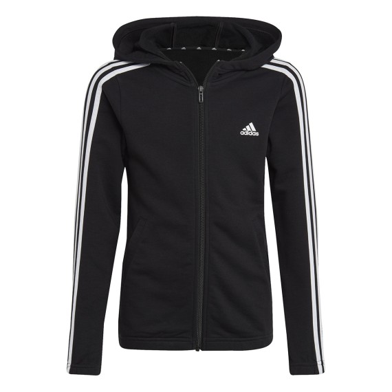 ADIDAS Sweat à capuche Adidas Essentials 3-Stripes Full-Zip Black