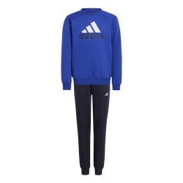 ADIDAS Adidas Junior Essentials Big Logo Fleece Blue Tracksuit