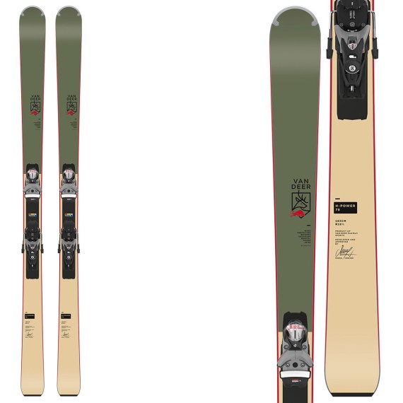 VAN DEER Van Deer 16.5 H-POWER 78 R22 WC Skis with SPX12 bindings