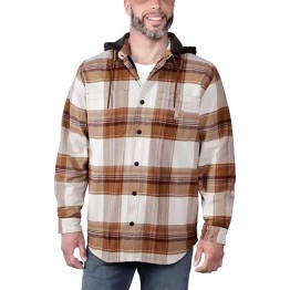 CARHARTT Carhartt Rugged Flex Relaxed Fit Flannel Fleece Lined Hooded Jacket