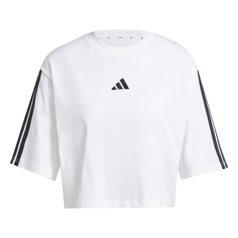 ADIDAS T-shirt Adidas Essentials 3-Stripes Cotton Loose White