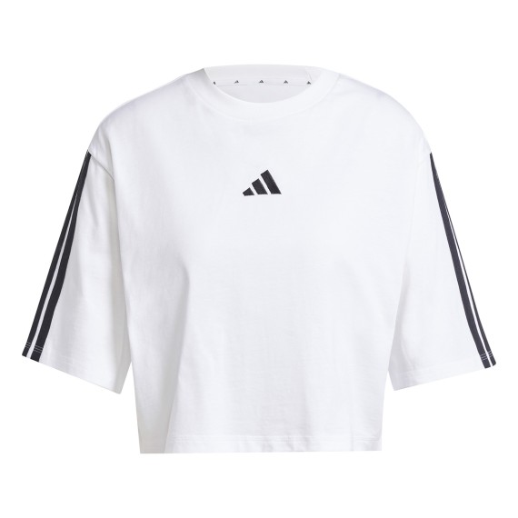 ADIDAS Camiseta Adidas Essentials 3-Stripes Cotton Loose White