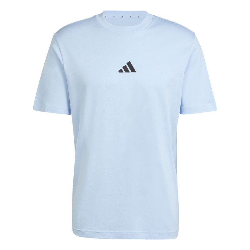 ADIDAS Adidas Essentials Small Logo Single Jersey Blue T-shirt