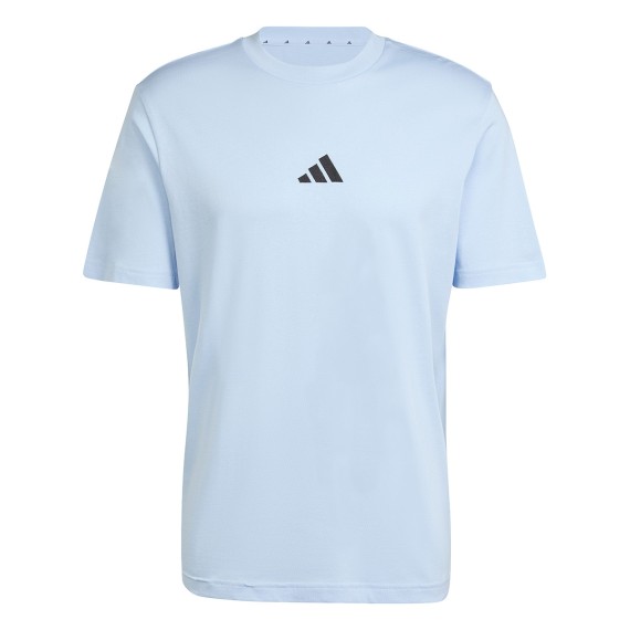 ADIDAS Adidas Essentials Small Logo Single Jersey Blue T-shirt