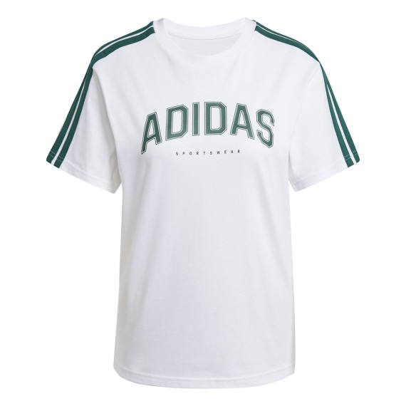 ADIDAS Adidas Lounge Soft-Side Graphic White T-shirt