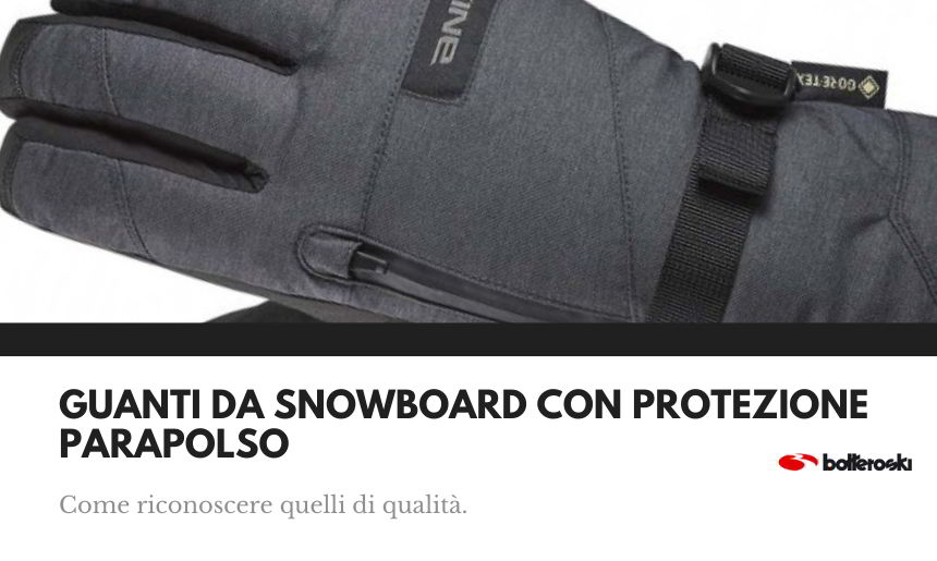 Guanti da snowboard con protezione per polso